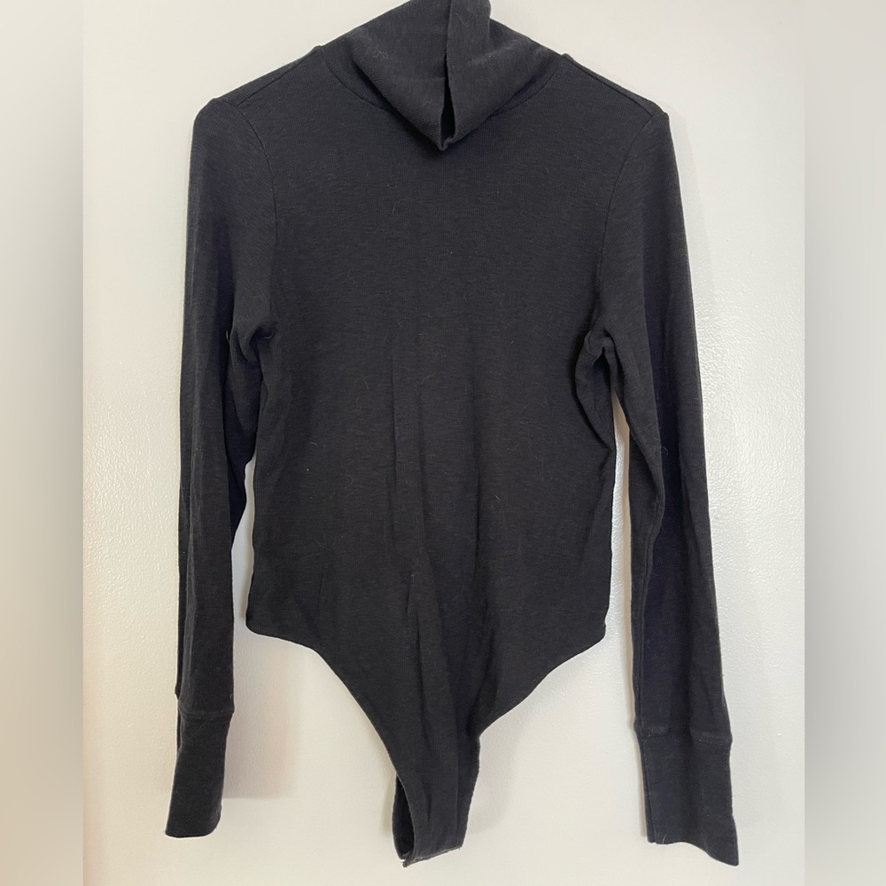 Black Long Sleeve Turtleneck Bodysuit